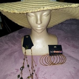 Set of 3 Hypoallergenic jewelry  with hat